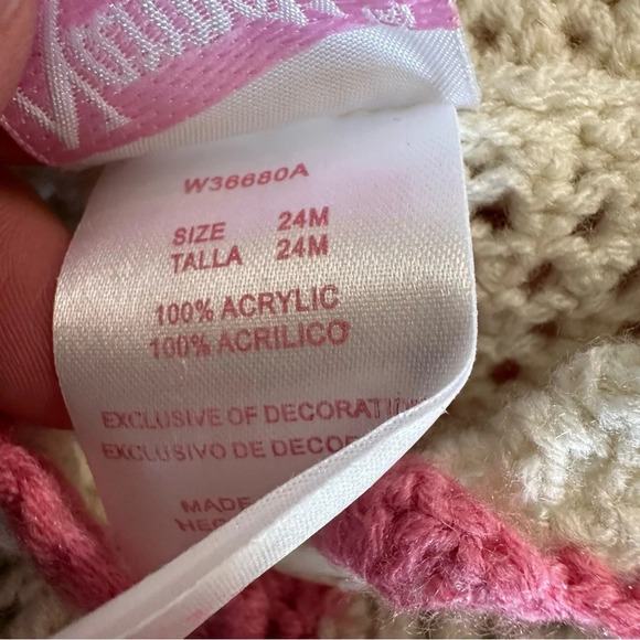 Nannette Very vintage girls size 24 medium crochet cardigan - Picture 3 of 5